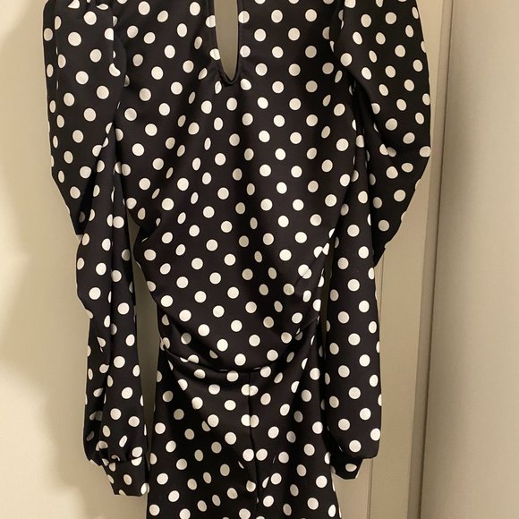 Polka Dot and Ruched Puff Sleeve Romper – Nasty Gal - Picture 6 of 6